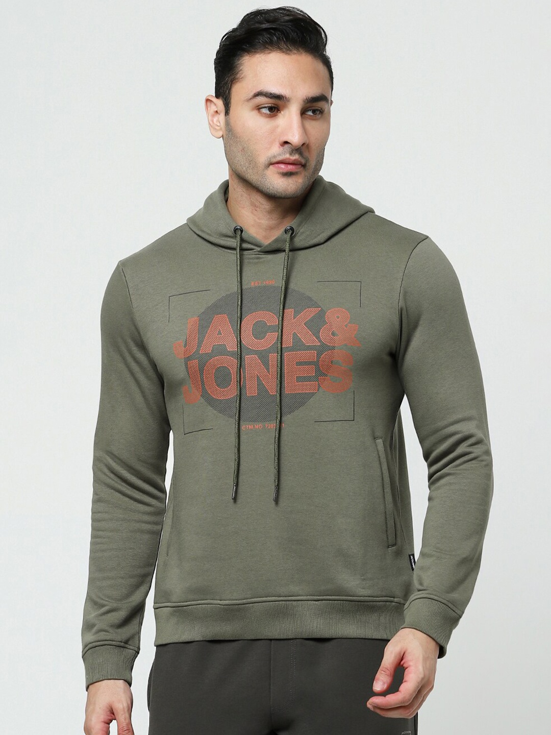 

Jack & Jones Men Cotton Printed Sweatshirt, Green