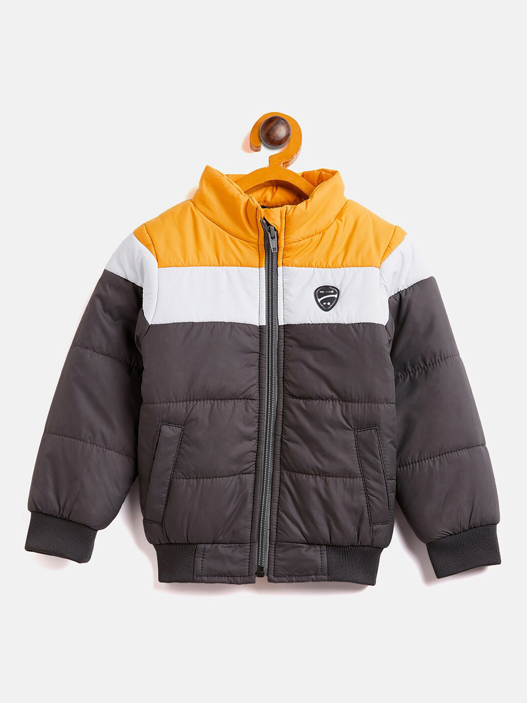 

Okane Boys Colourblocked Lightweight Bomber Jacket, Grey