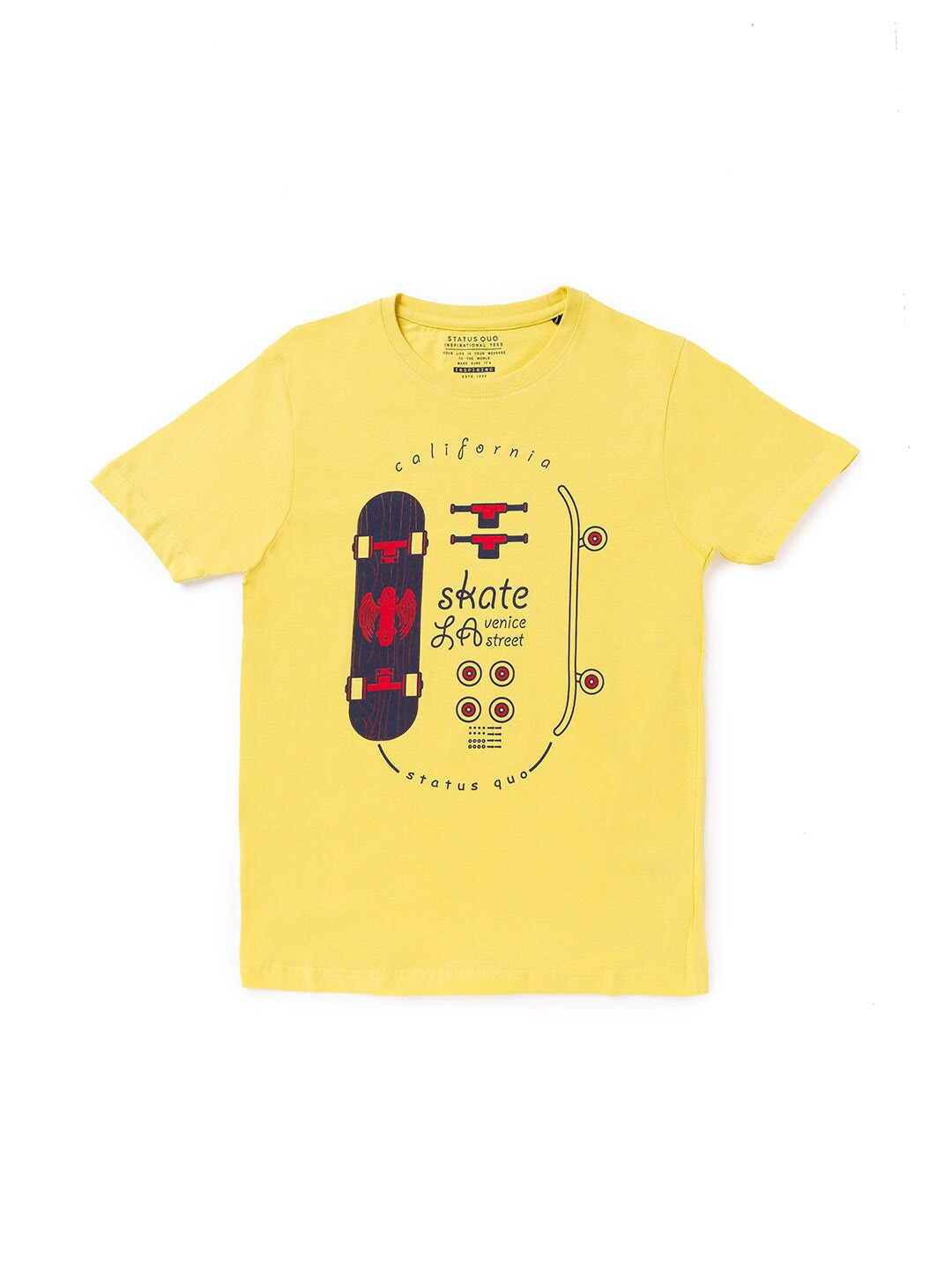 

Status Quo Kids Boys Graphic Printed T-shirt, Yellow