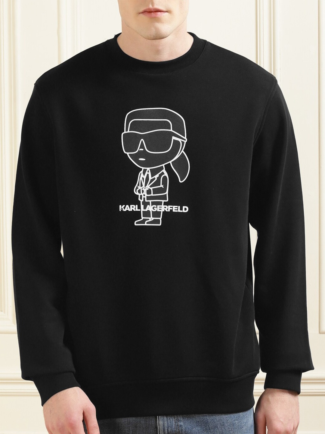 

Karl Lagerfeld Men Printed Sweatshirt, Black