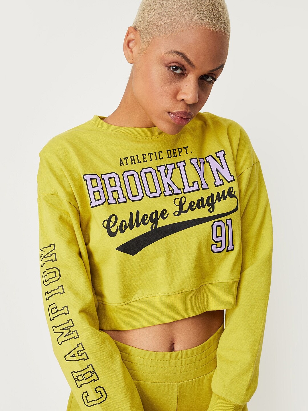 

max Women Printed T-shirt, Lime green