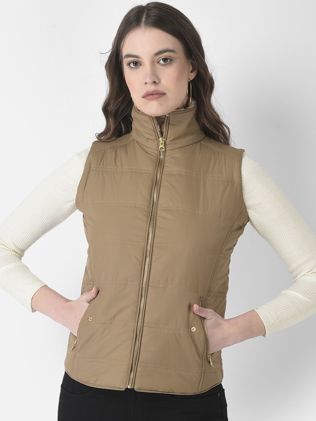 

Crimsoune Club Women Quilted Jacket, Brown