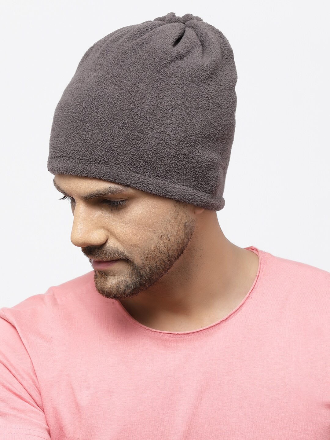 

513 Men Solid Beanie, Grey