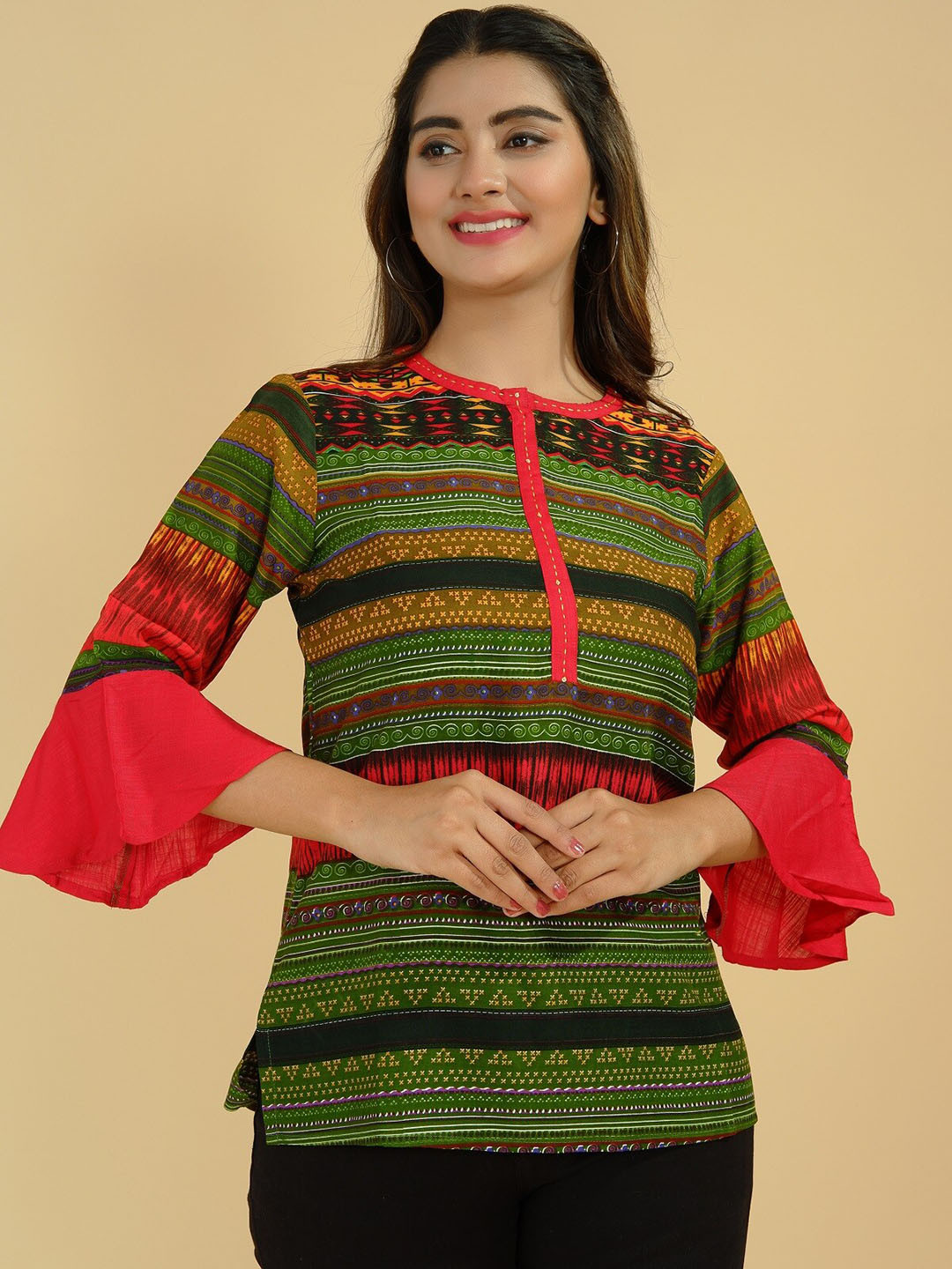 

Tetalee Printed Tunic, Red