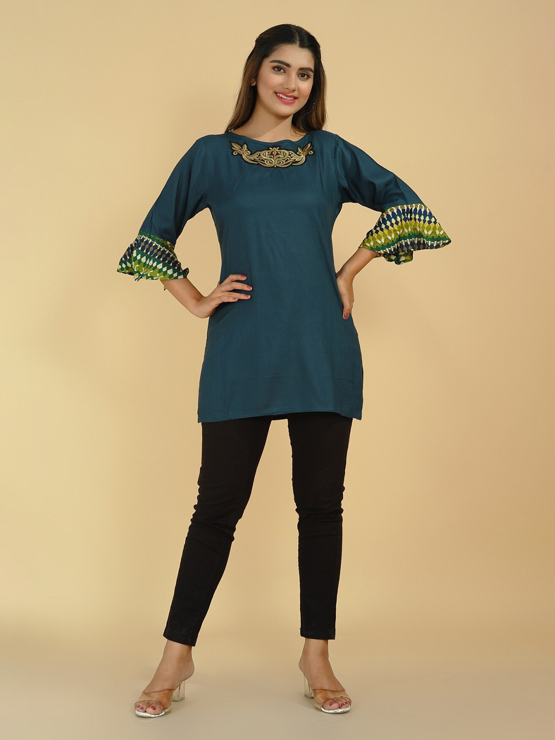 

Tetalee Embroidered Tunic, Teal