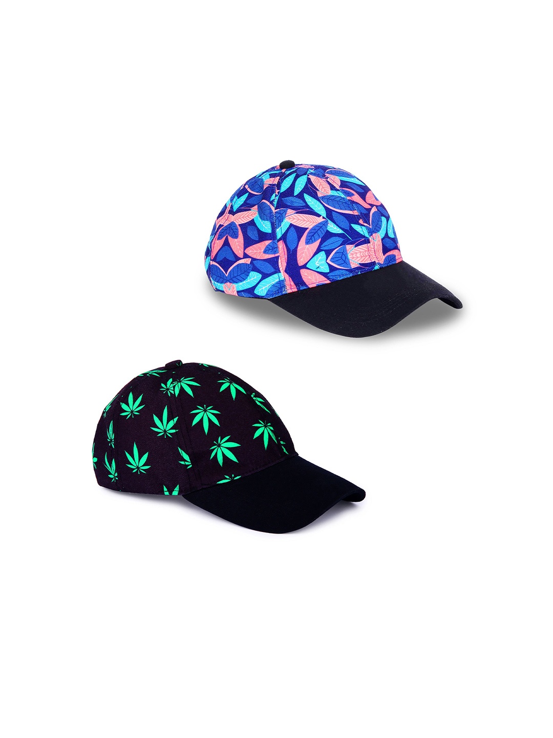 

Knotyy Unisex Pack of 2 Printed Baseball Cap, Black