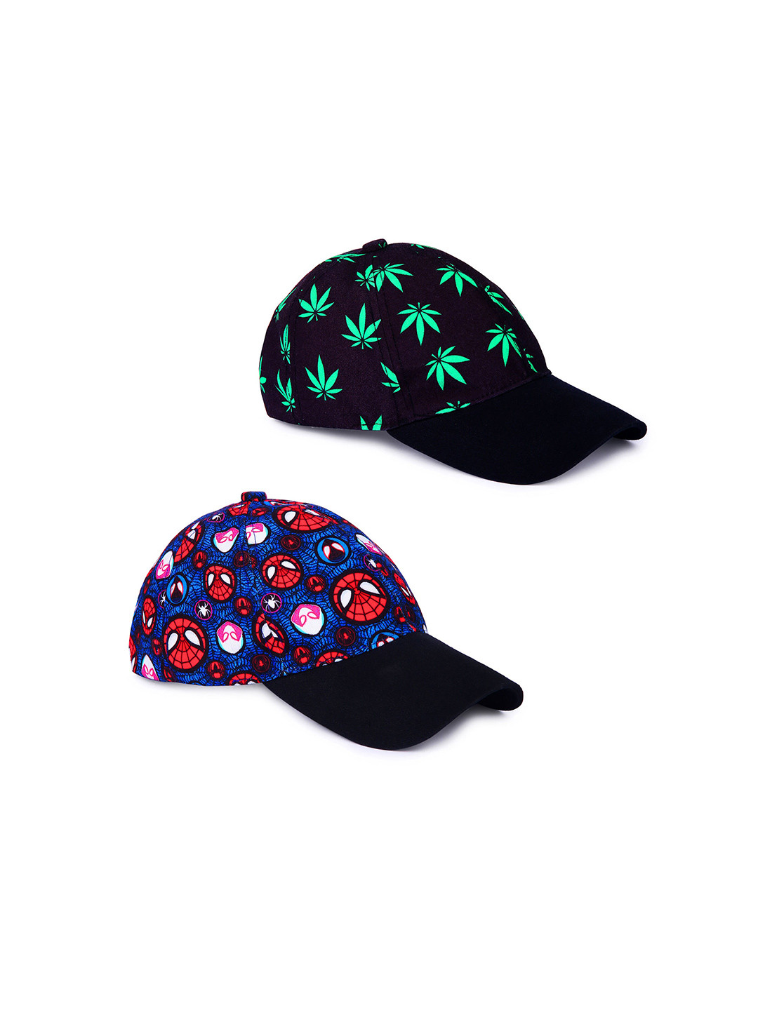 

Knotyy Unisex set of 2 Printed Snapback Cap, Green