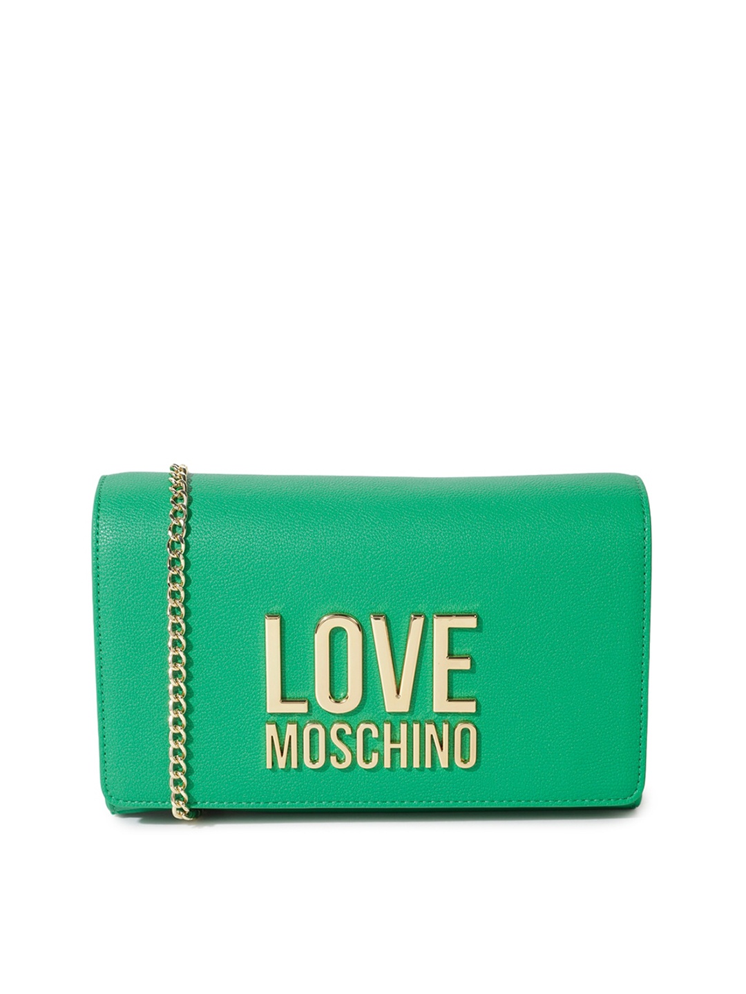 

LOVE MOSCHINO Textured Structured Sling Bag, Green