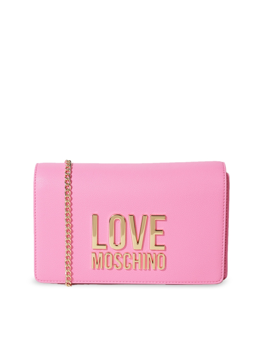 

LOVE MOSCHINO Printed Structured Sling Bag, Pink