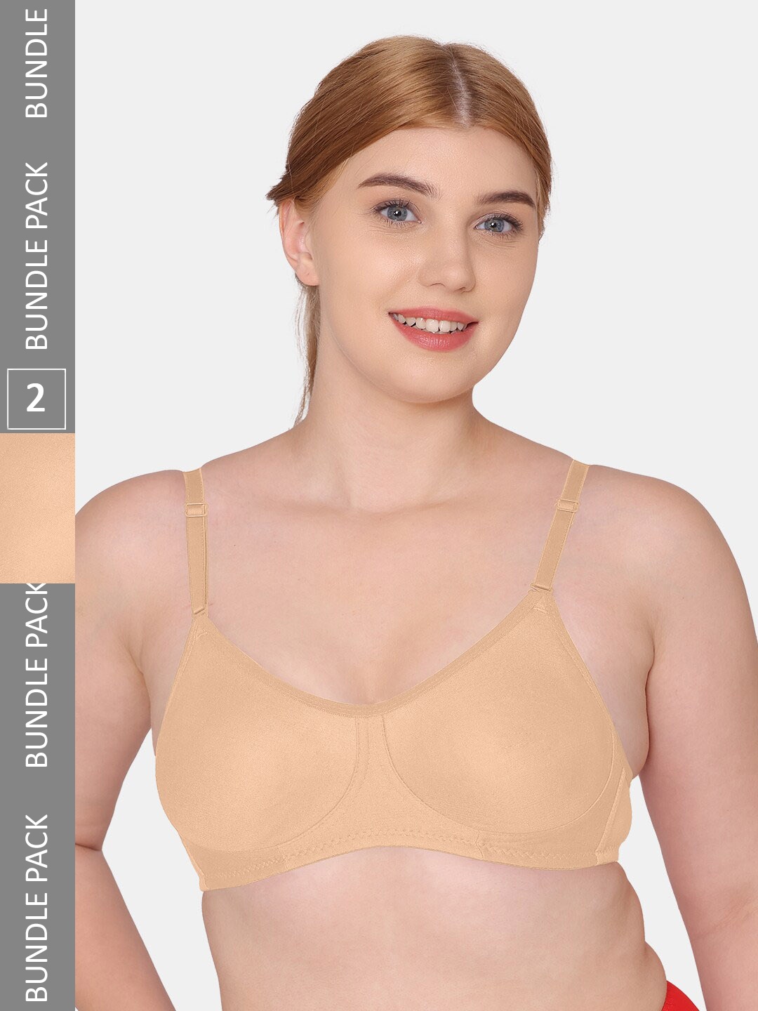 

KOMLI Double Layered Seamless Non-Padded Bra, Beige