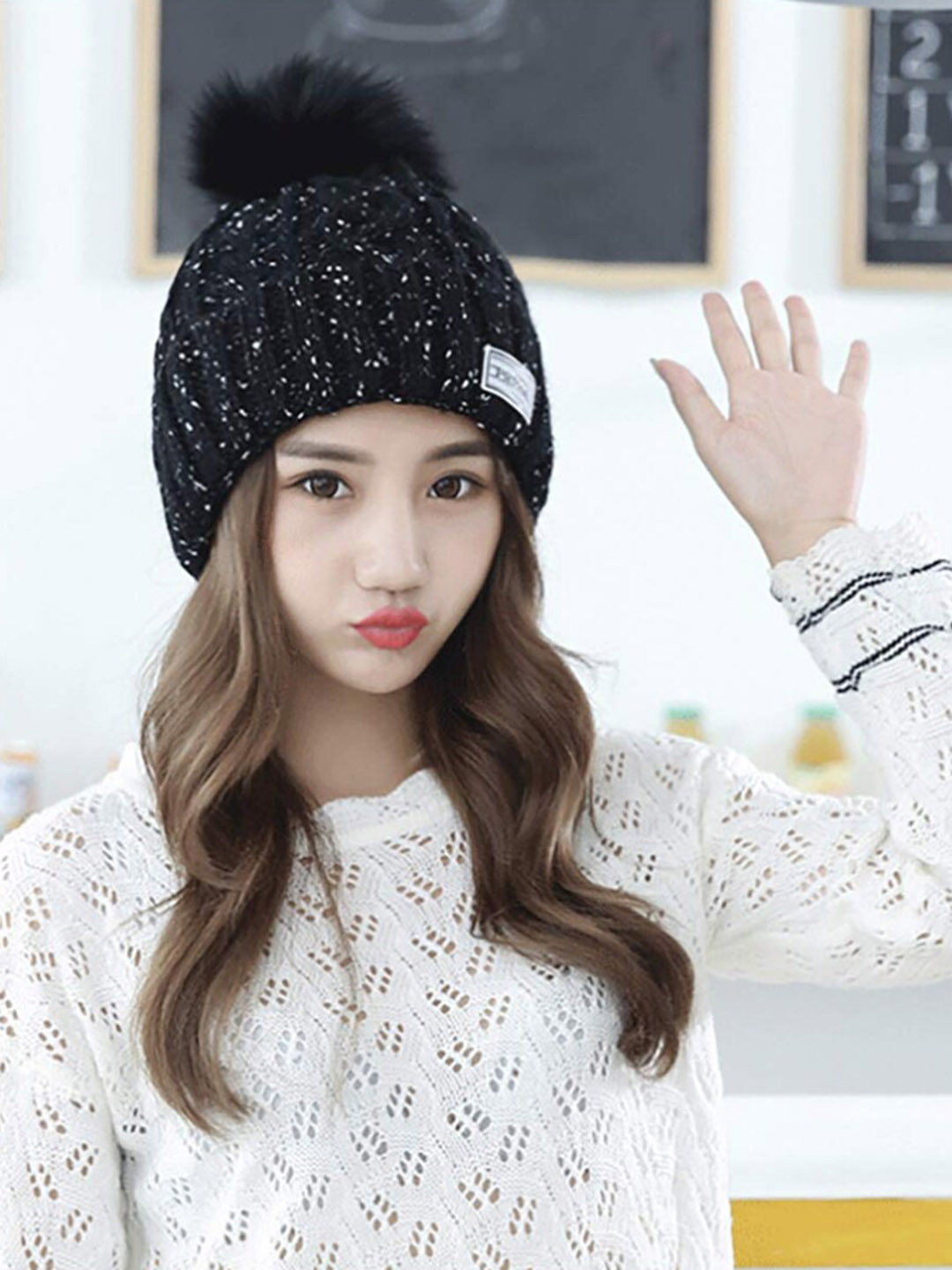 

YOUSTYLO Unisex Beanie, Black