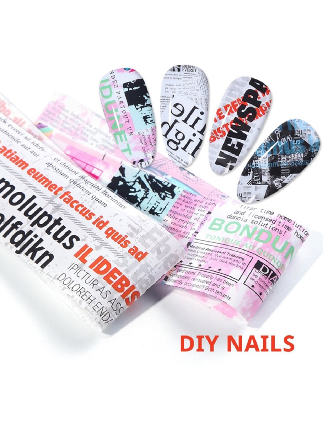 

S.A.V.I. Set Of 10 DIY Nail Foil Strip Set, Multi