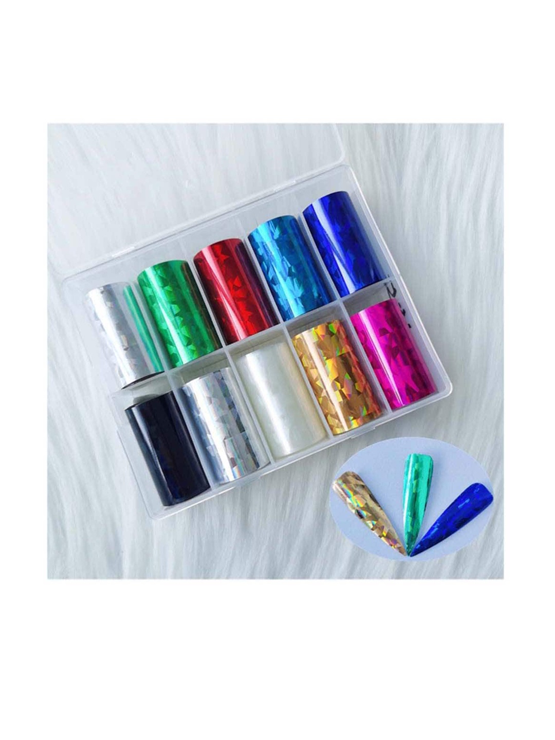 

S.A.V.I. DIY Nail Foil Transfer Stary Sky Pattern Stickers - 10 Rolls, Green