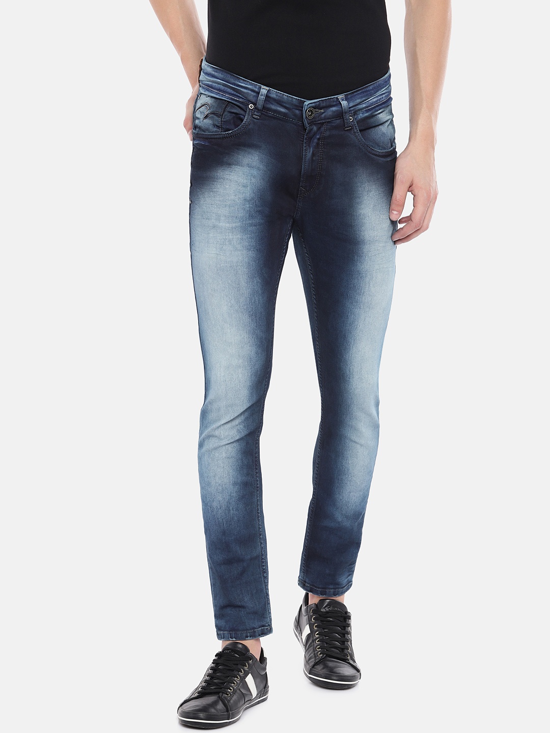 

SPYKAR Men Blue Super Skinny Fit Low-Rise Clean Look Jeans