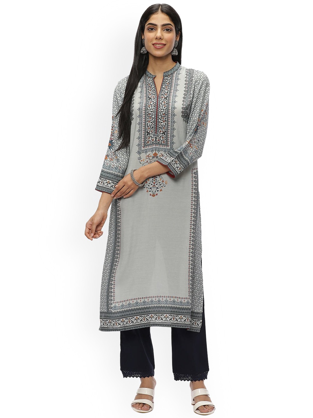 

Lakshita Women Geometric Printed Kurta, Blue