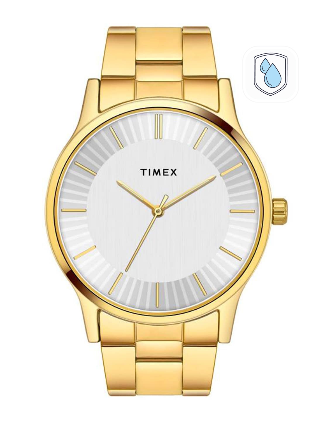 

Timex Men Brass Dial & Stainless Steel Bracelet Style Straps Analogue Watch-TW0TG8306, Gold