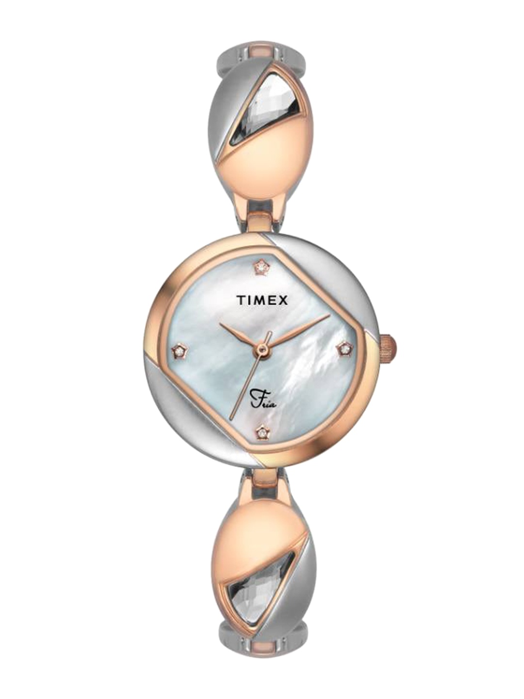 

Timex Women Brass Embellished Dial & Bracelet Style Straps Analogue Watch, Grey