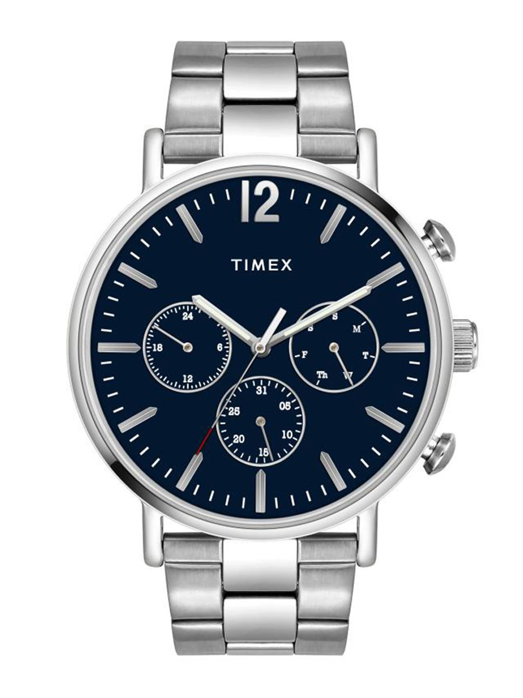 

Timex Men Brass Dial & Stainless Steel Bracelet Style Straps Analogue Watch TWEG20011, Black