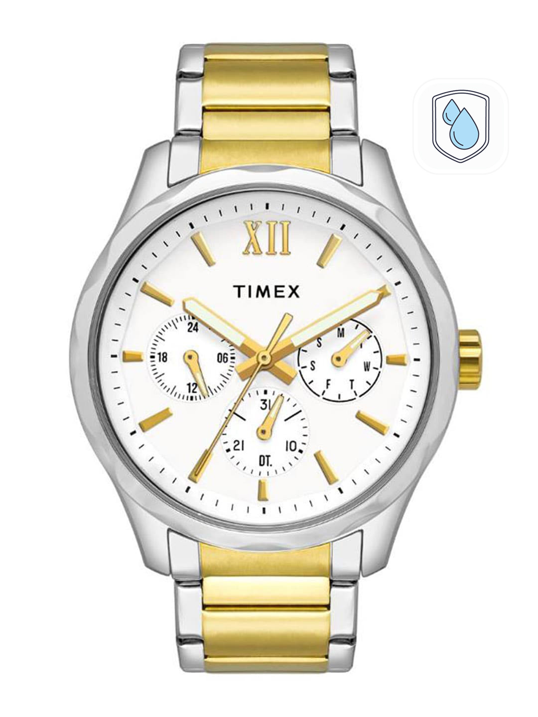 

Timex Men Stainless Steel Bracelet Style Straps Analogue Watch TW0TG7616, Gold
