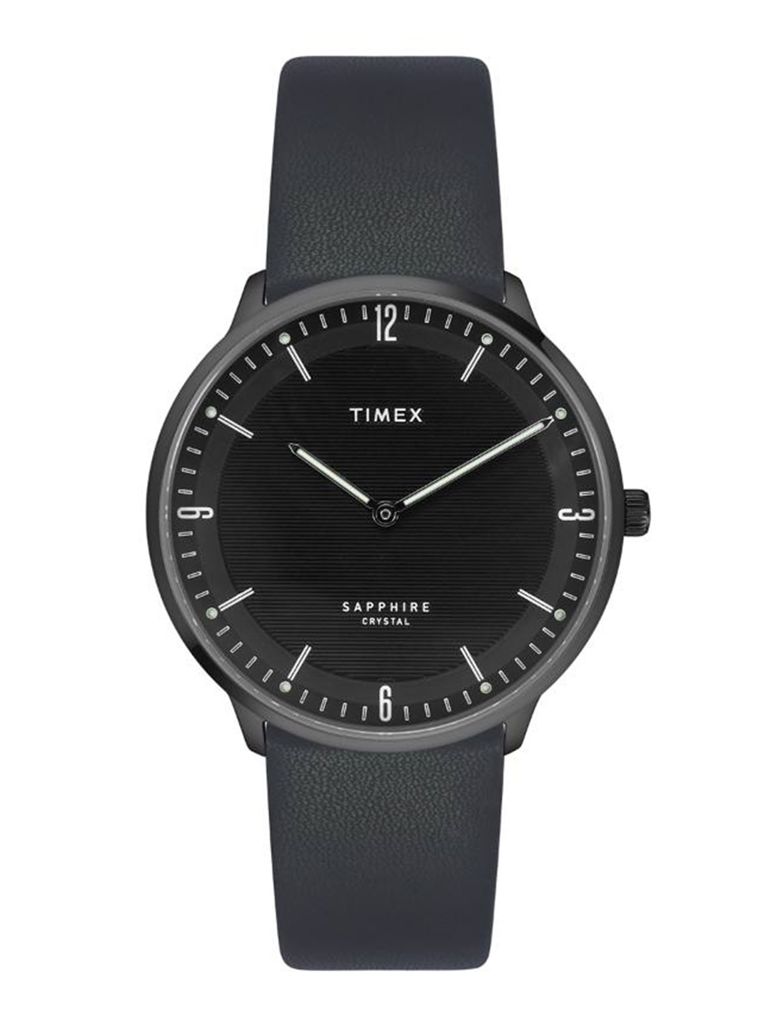 

Timex Men Black Dial & Black Leather Straps Analogue Watch TWEG22102