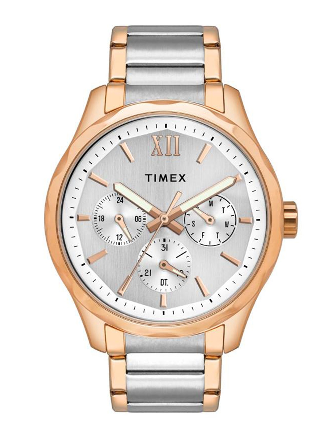 

Timex Men Brass Stainless Steel Bracelet Style Straps Analogue Watch TW0TG7618, Grey