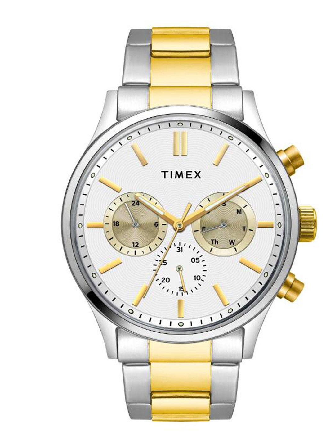 

Timex Men Dial & Stainless Steel Bracelet Style Straps Analogue Watch TWEG19606, Silver