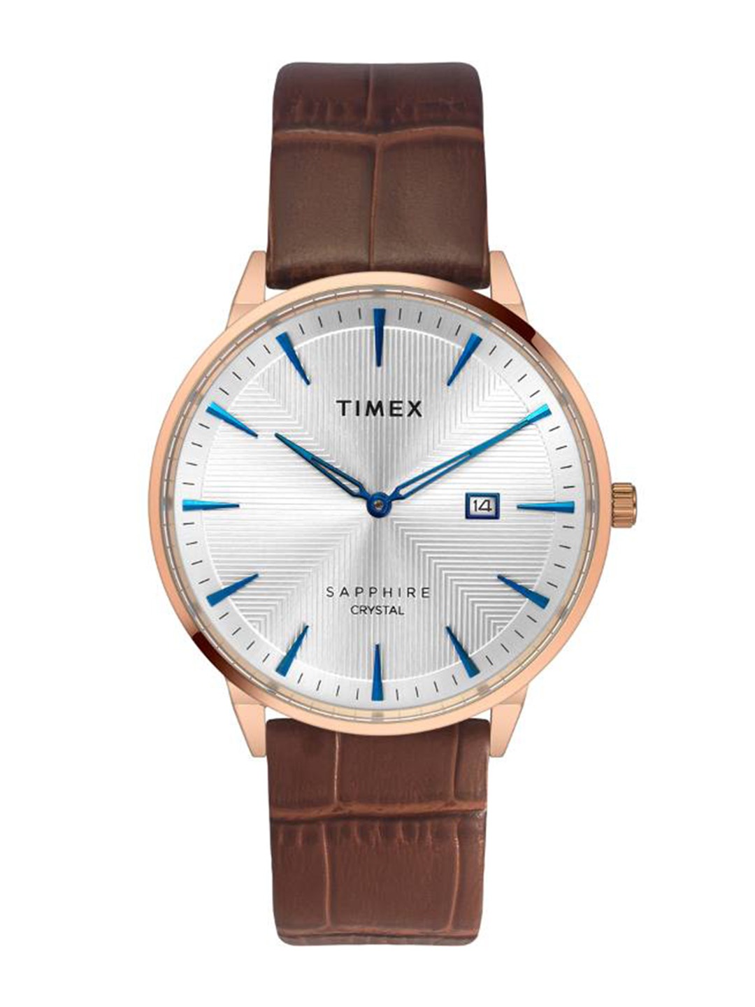 

Timex Men Dial & Leather Straps Analogue Watch TWEG21902, Silver
