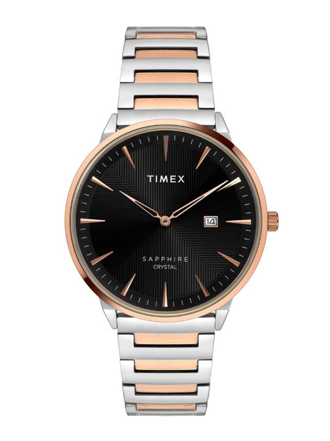 

Timex Men Dial & Stainless Steel Bracelet Style Straps Analogue Watch TWEG21905, Black