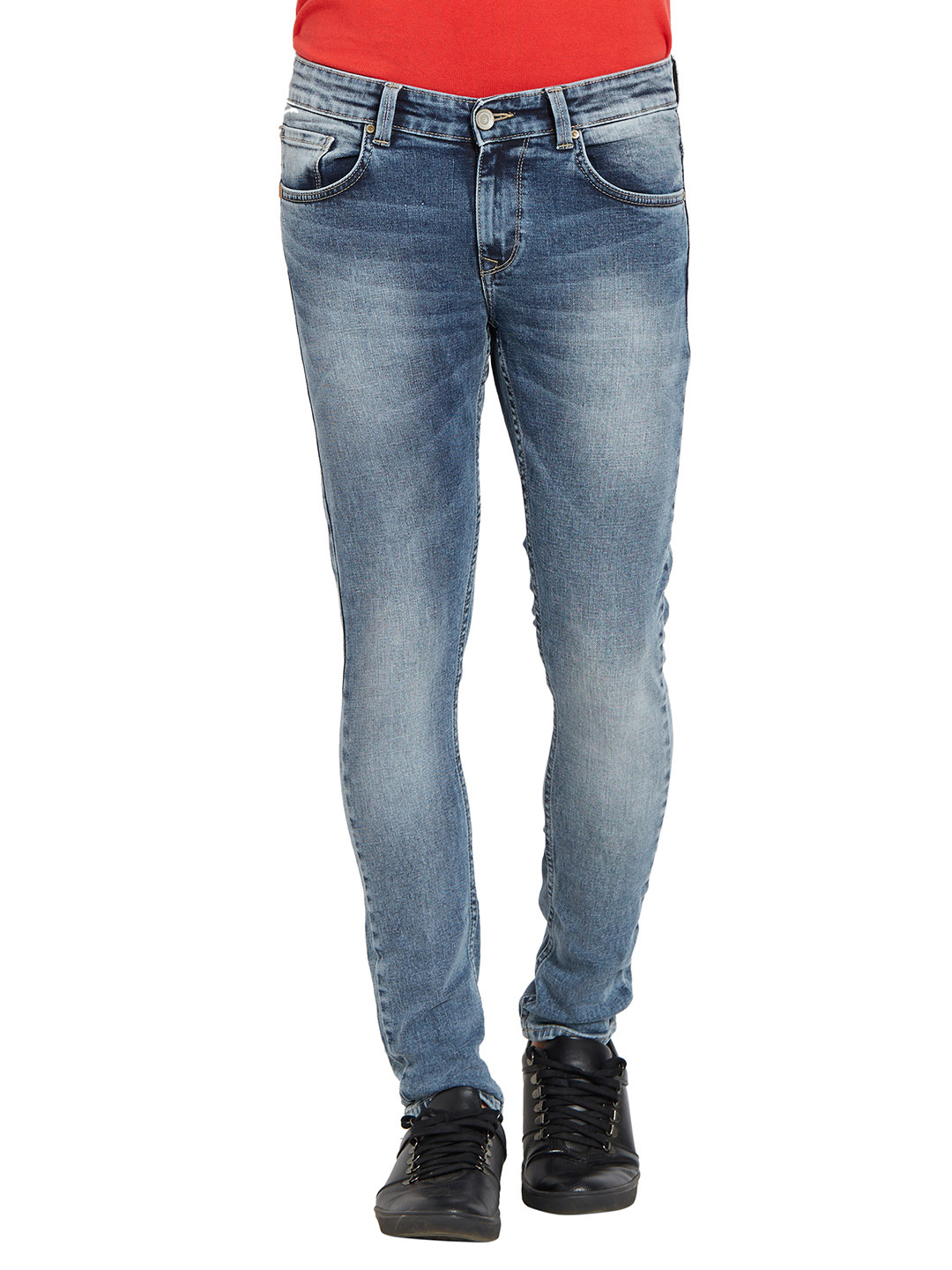 

SPYKAR Men Blue Super Skinny Fit Mid-Rise Jeans