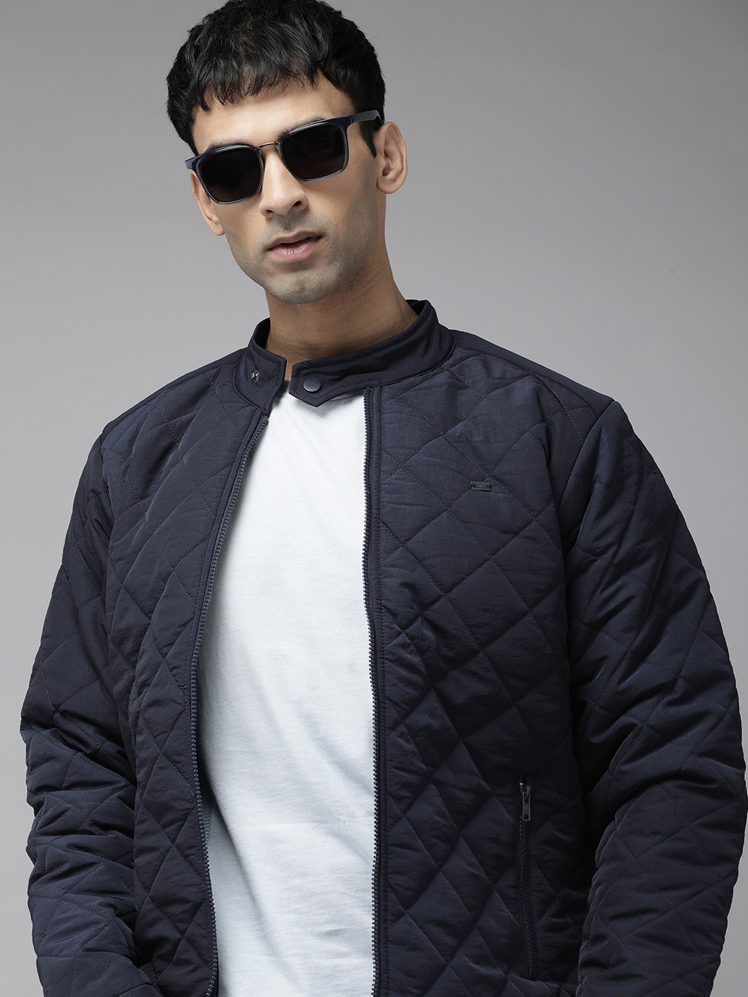 

Roadster Men Lightweight Quilted Jacket, Navy blue