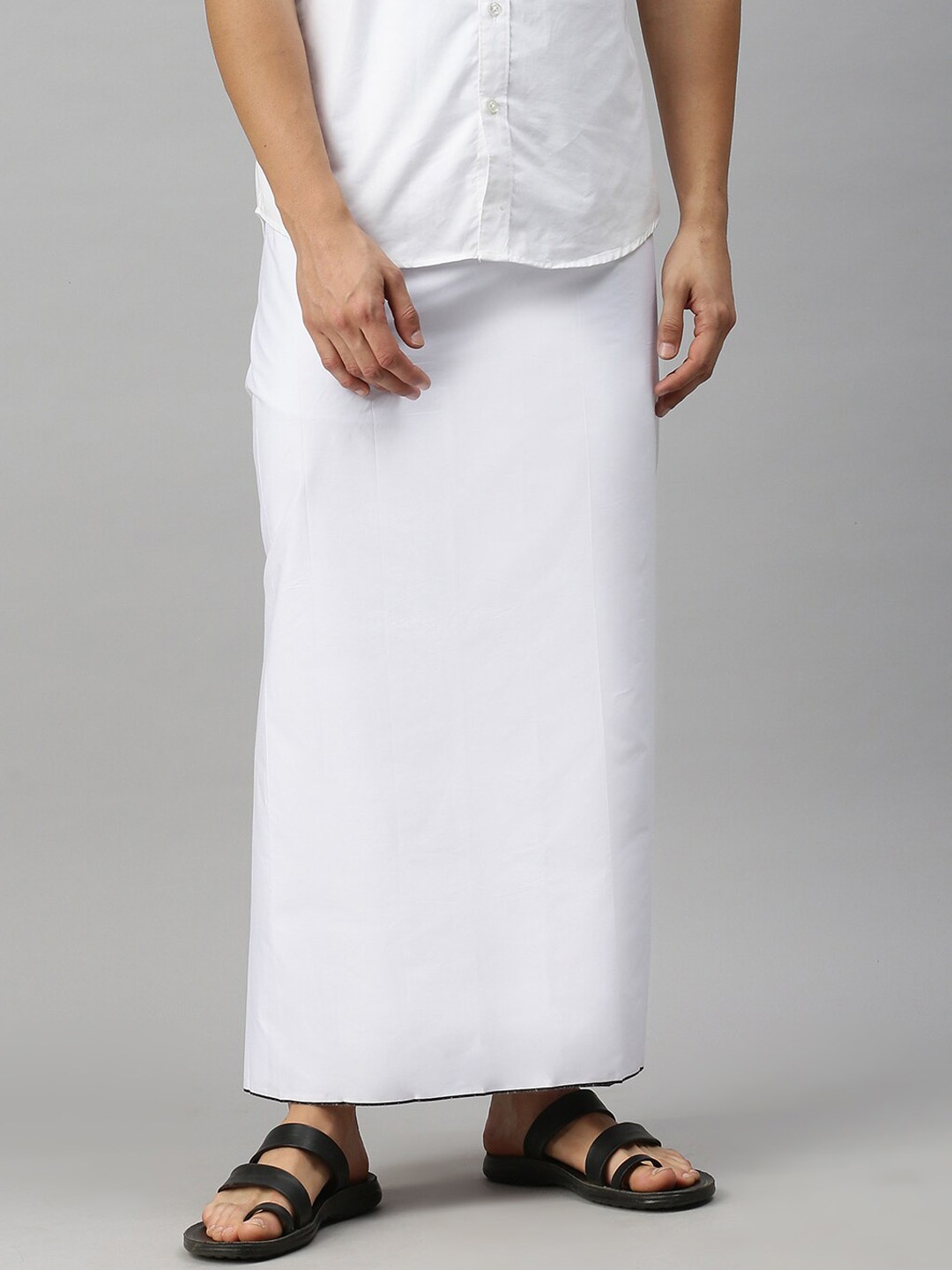 

Ulama Men Pure Cotton Dhoti, White