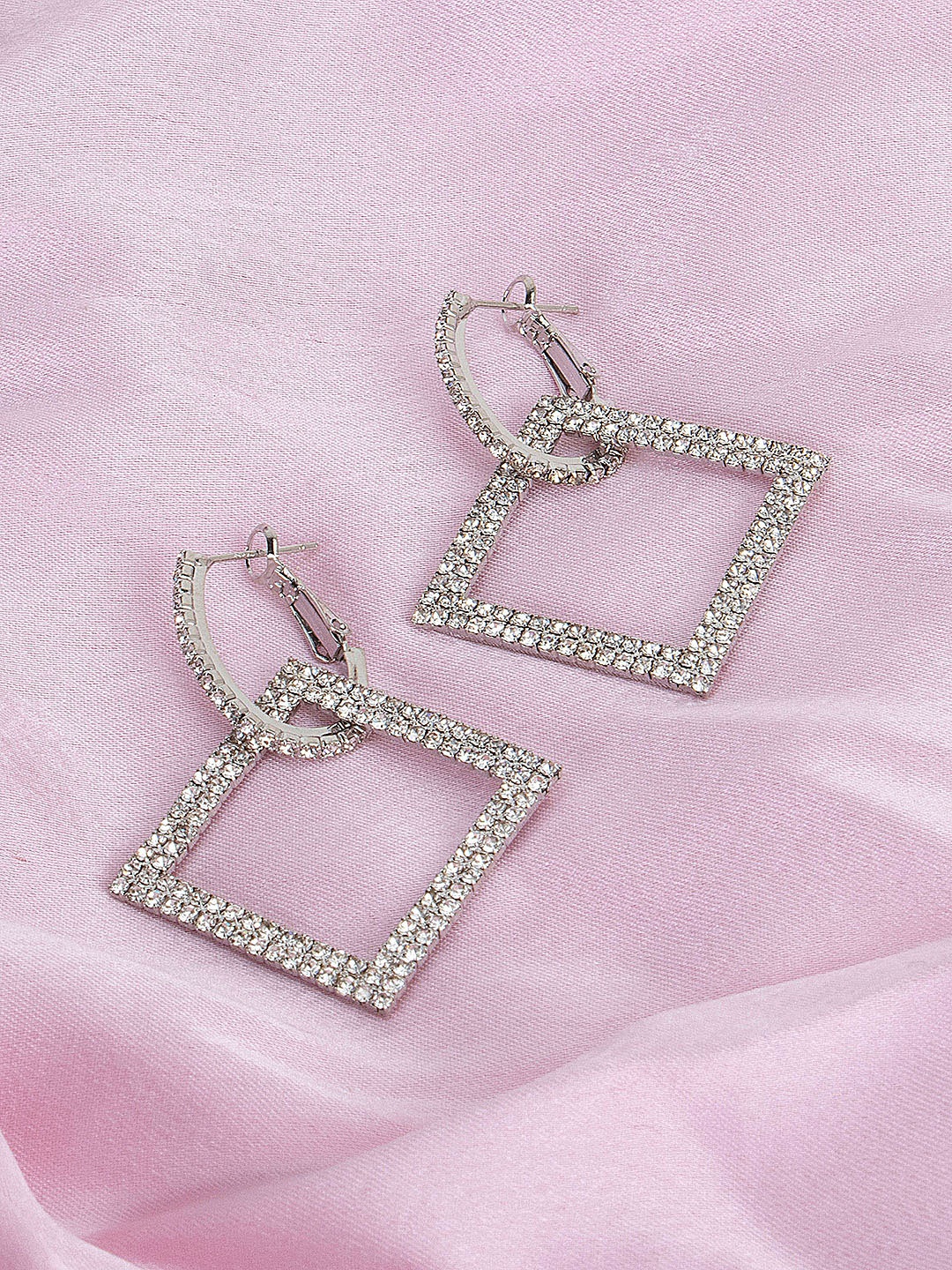 

Kazo Contemporary Drop Earrings, Silver