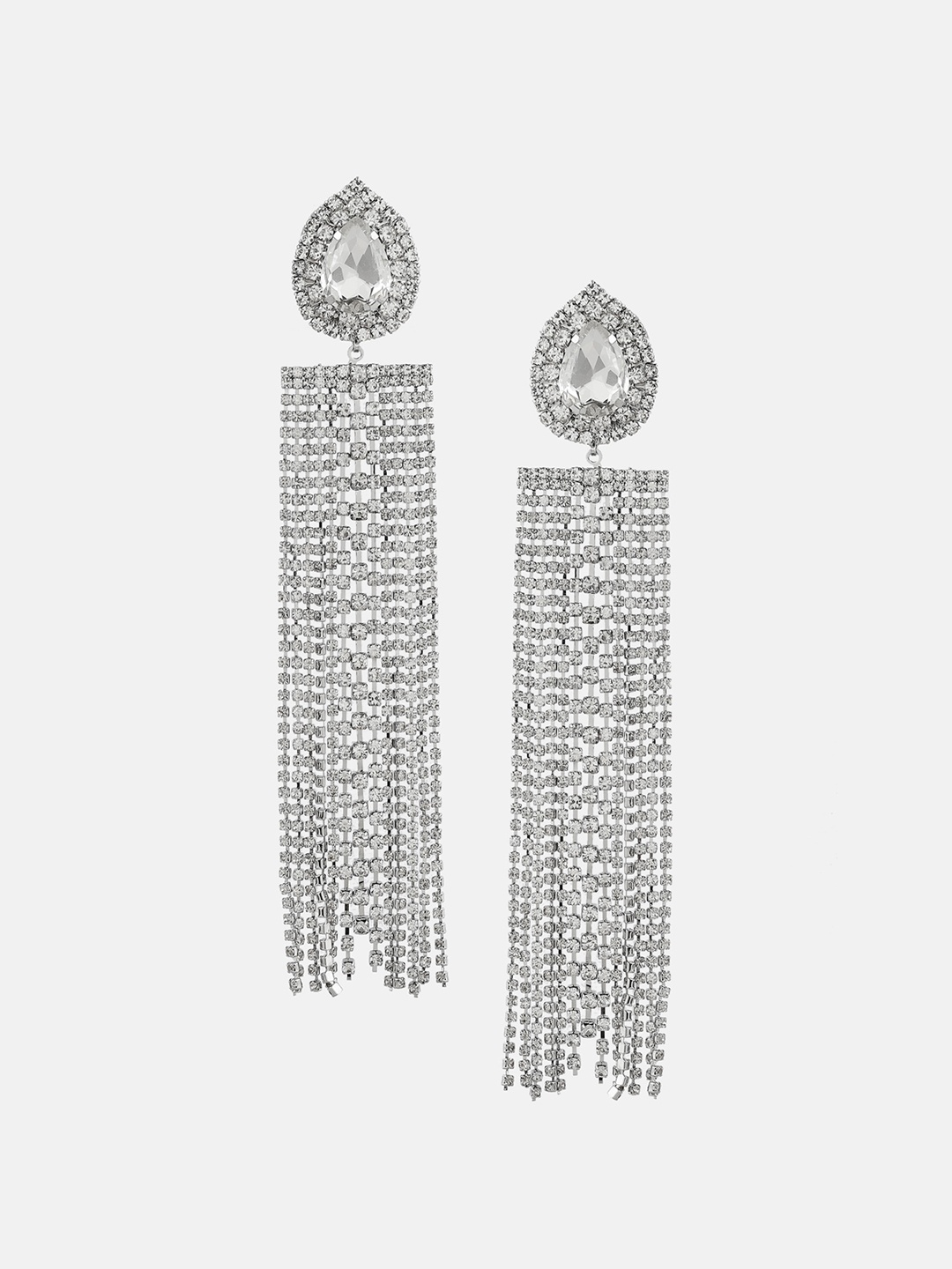 

Kazo Contemporary Drop Earrings, Silver