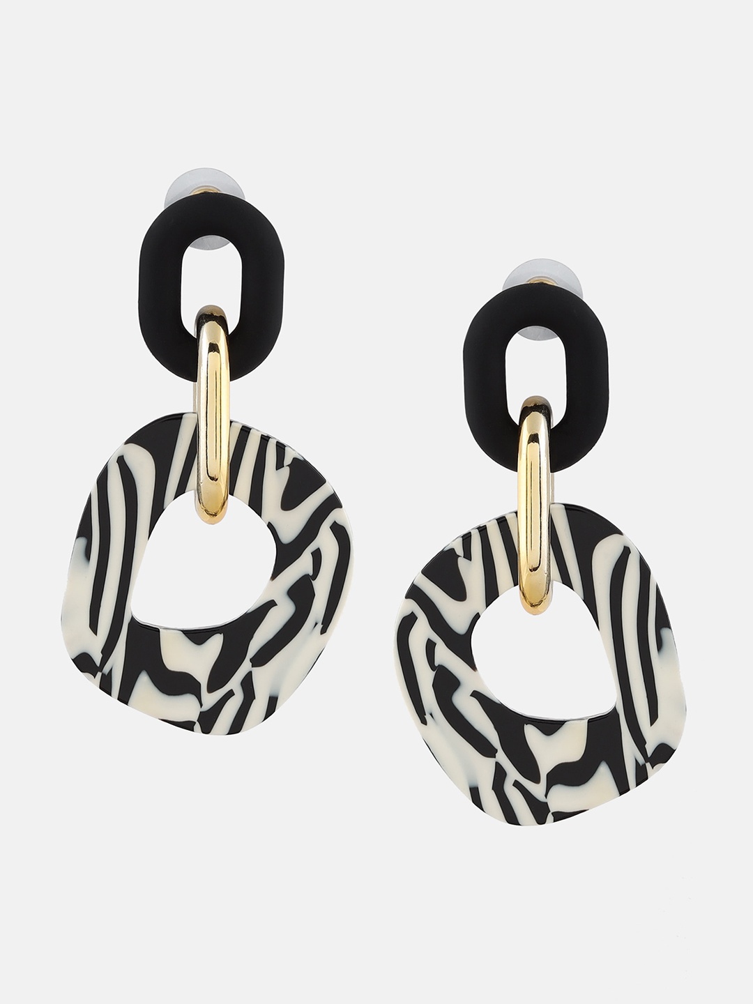 

Kazo Contemporary Drop Earrings, Black