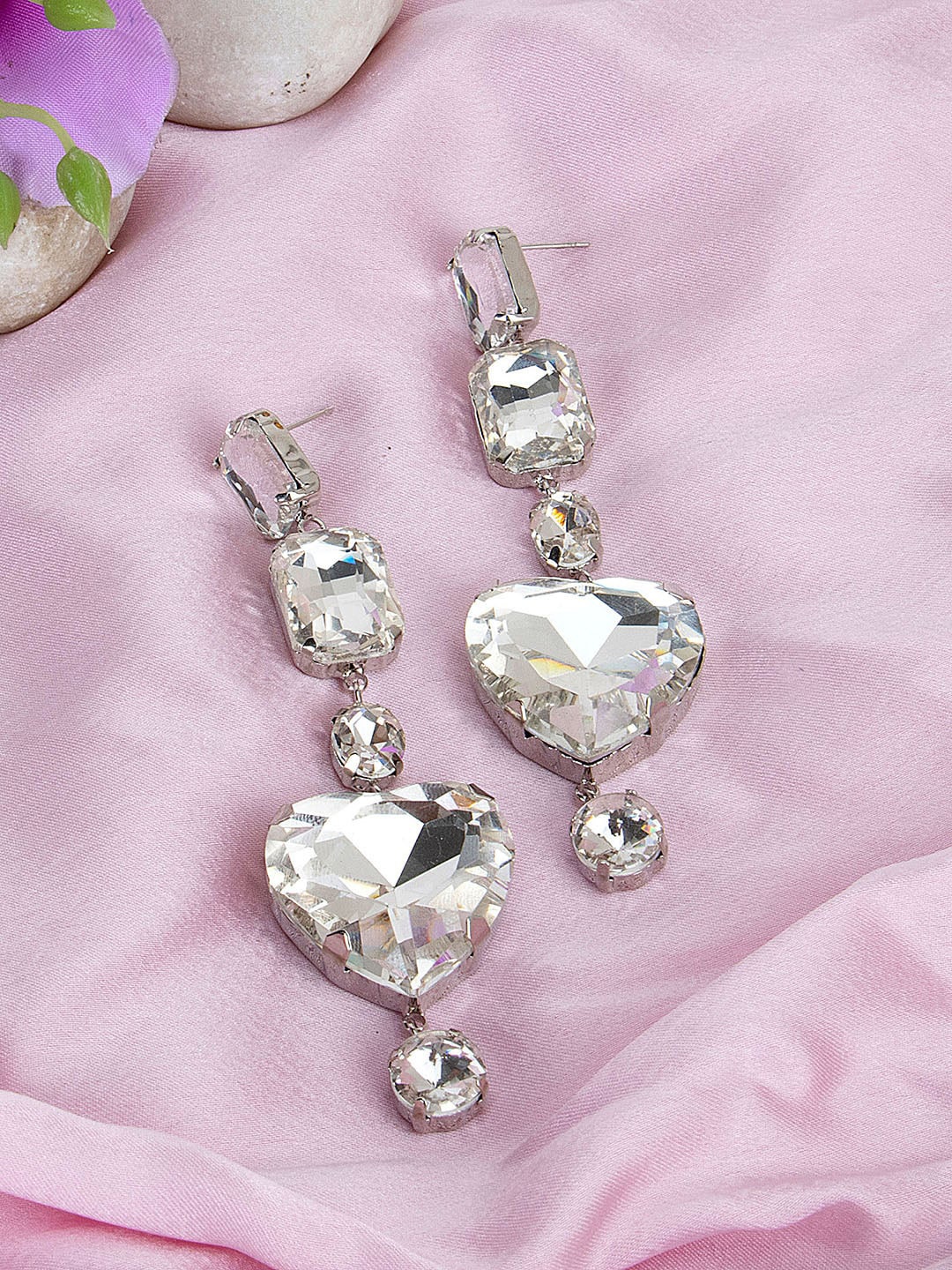 

Kazo Silver-Plated Contemporary Drop Earrings
