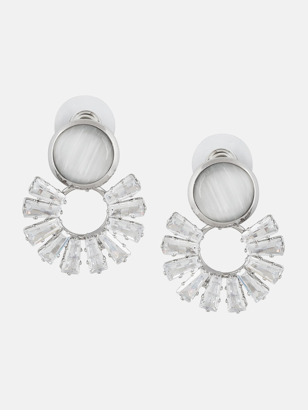 

Kazo Silver-Plated Contemporary Studs Earrings