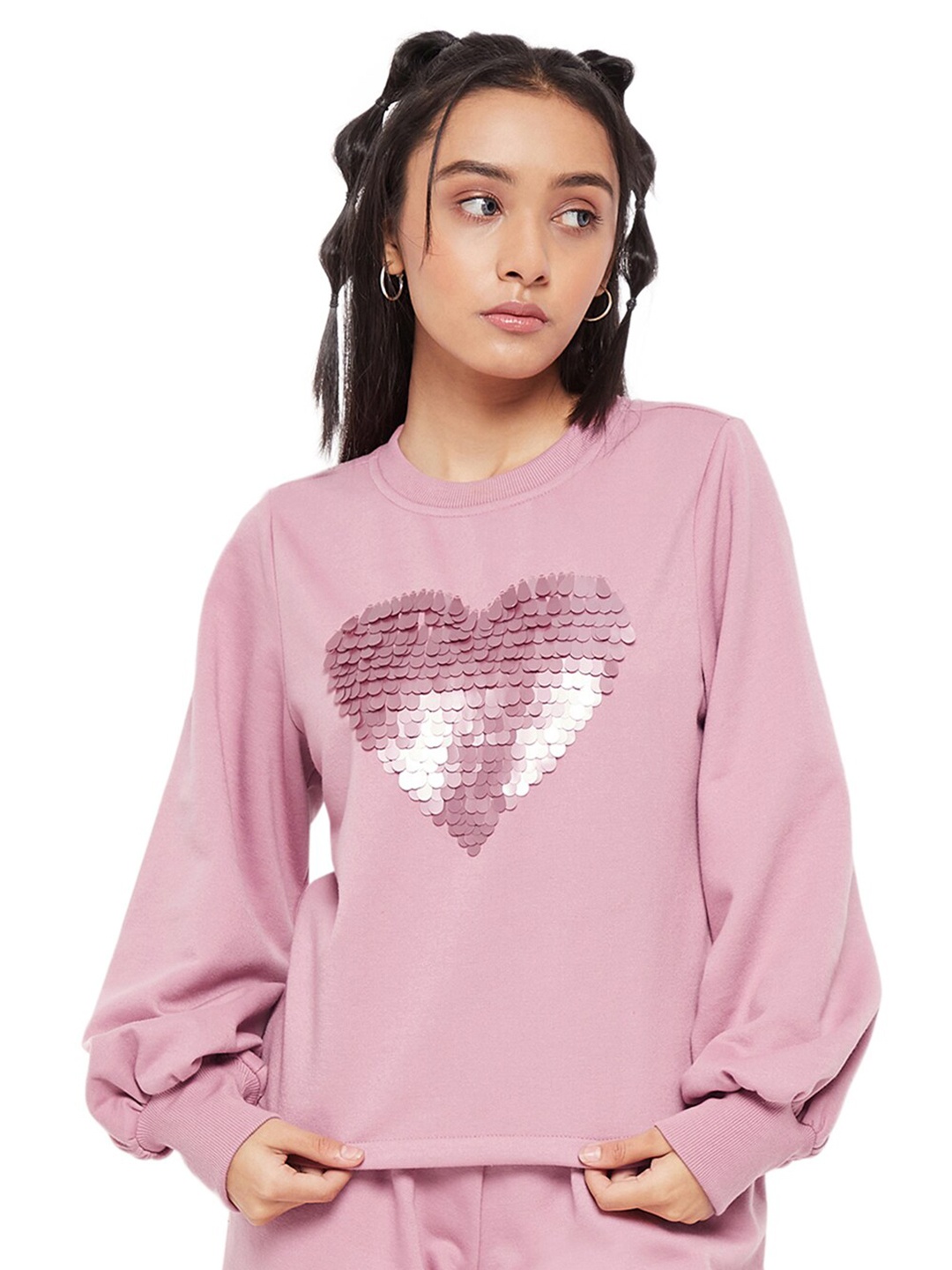 

Antheaa Girls Embroidered Sweatshirt, Pink