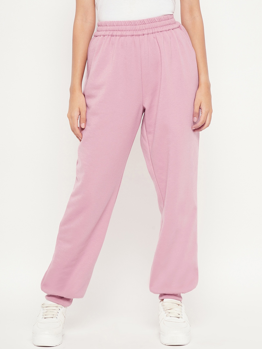 

Antheaa Girls Loose Fit High-Rise Joggers, Purple