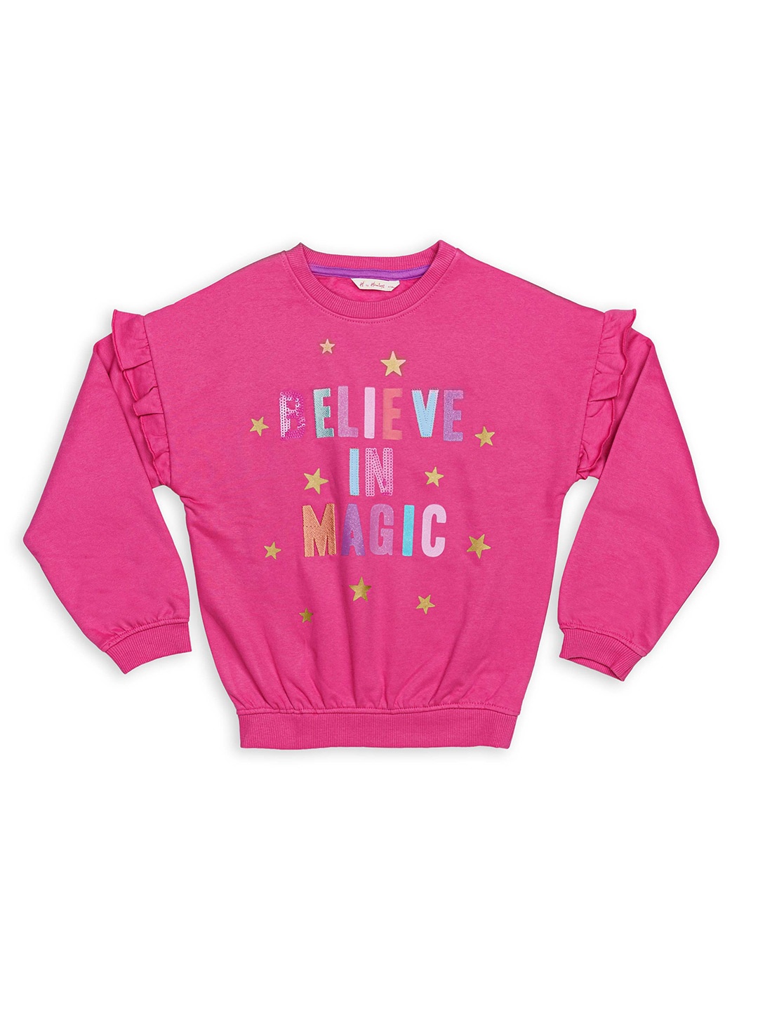 

H By Hamleys Girls Printed Cotton Sweatshirt, Pink