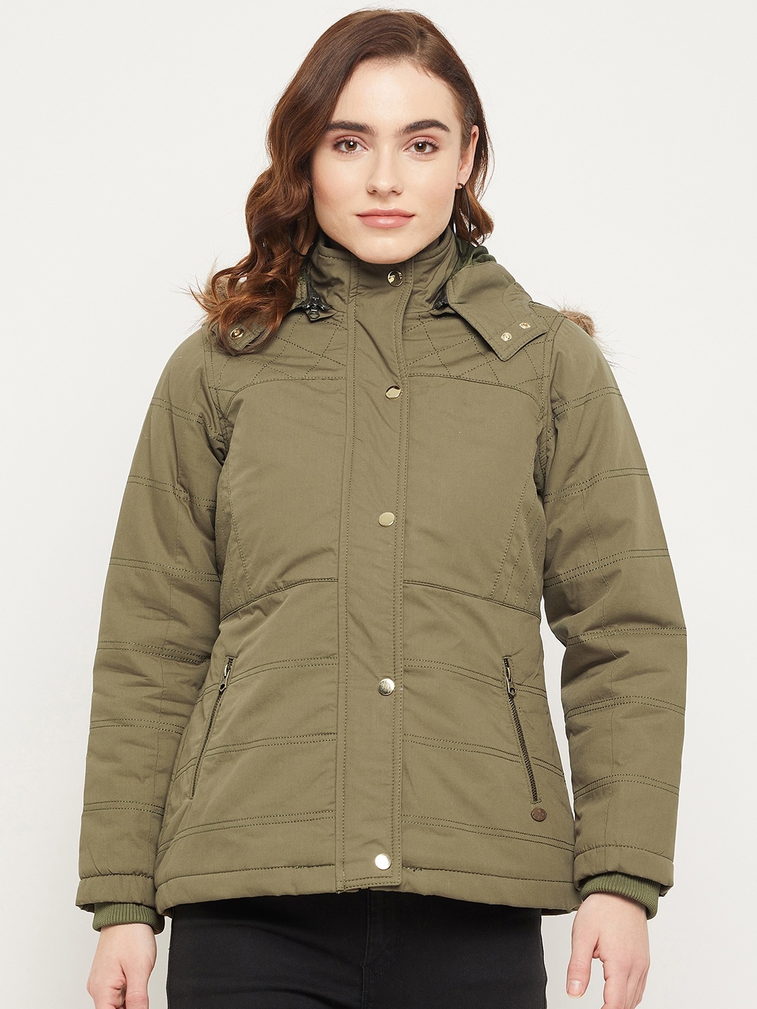 

Duke Women Hooded Padded Jacket, Green