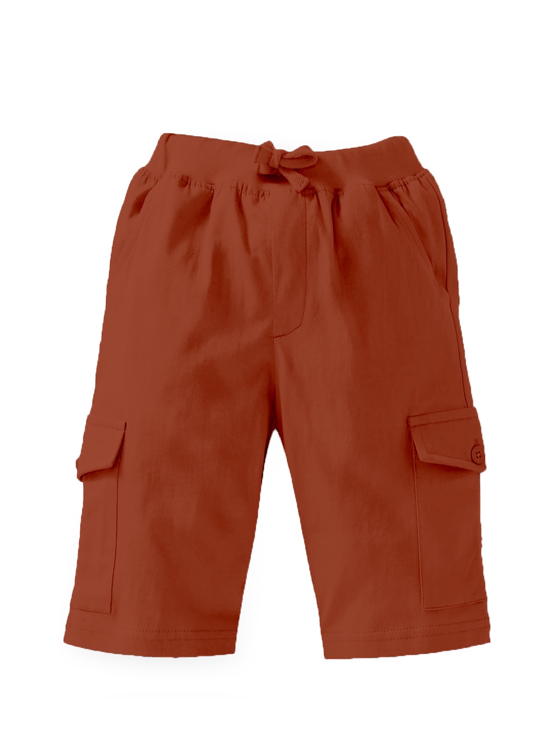 

KiddoPanti Boys Pure Cotton Cargo Shorts, Brown