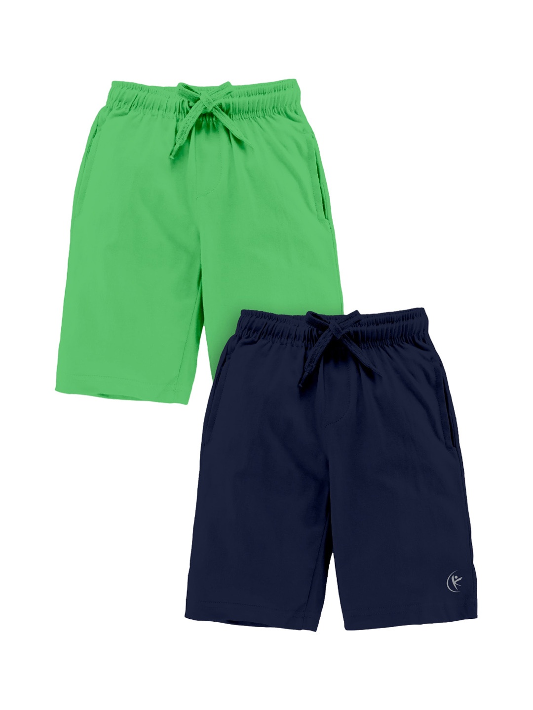 

KiddoPanti Boys Pack Of 2 Cotton Shorts, Green