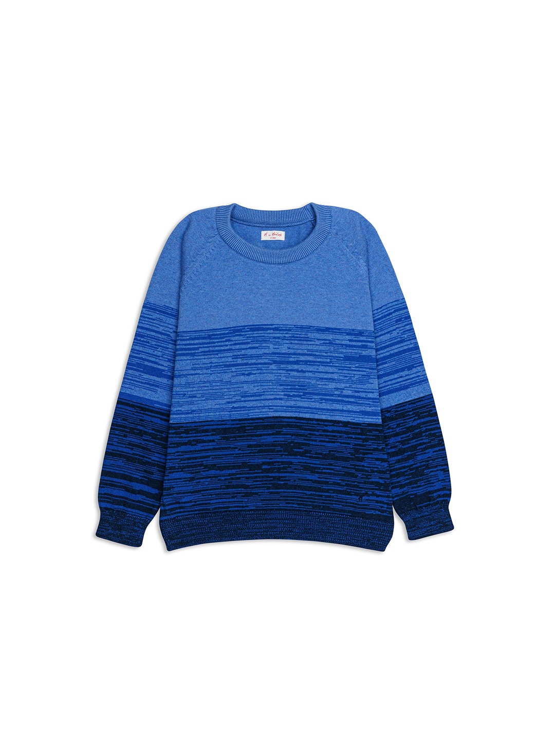

H By Hamleys Boys Navy Blue & Blue Colourblocked Cotton Pullover