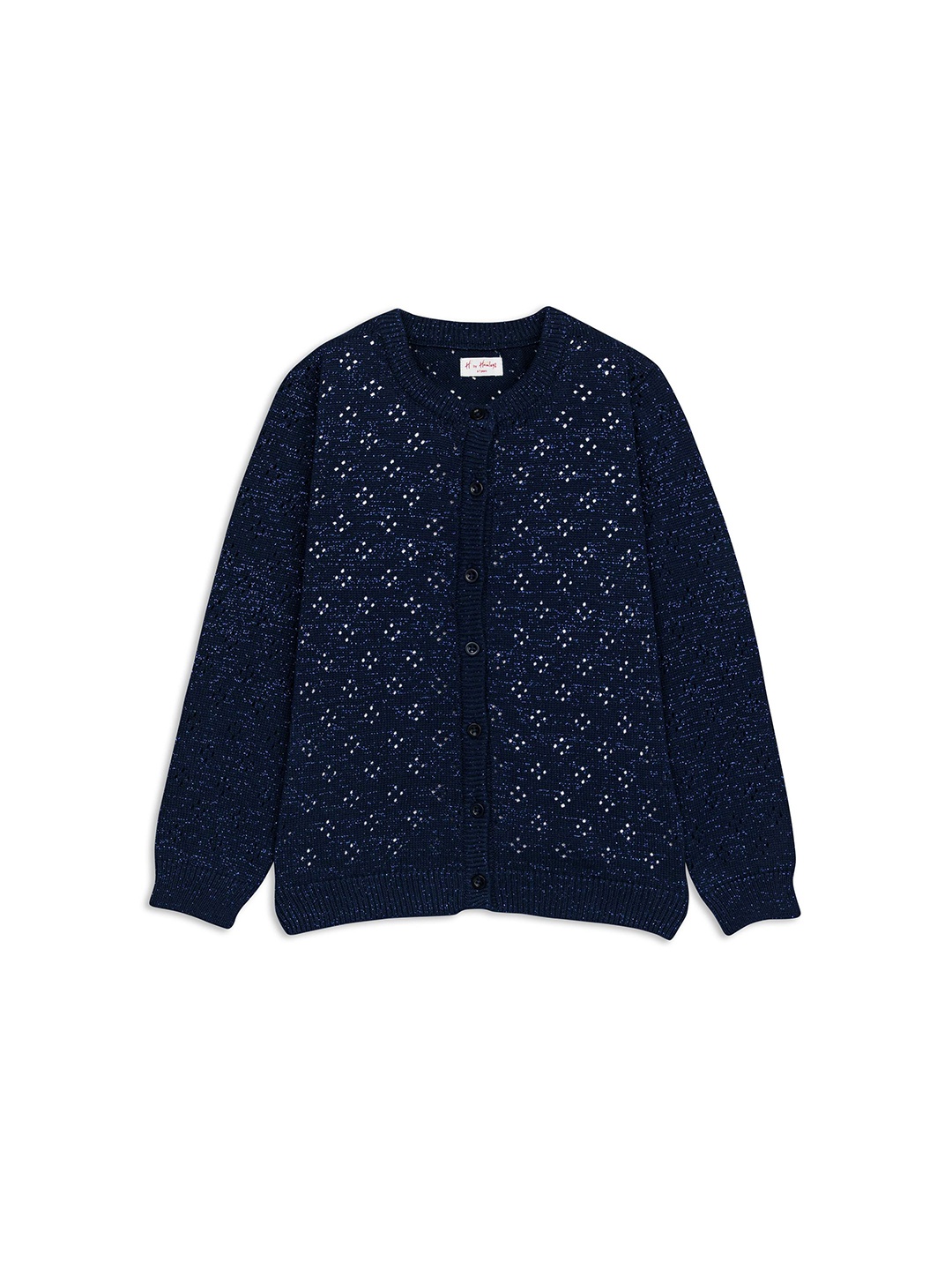 

H By Hamleys Girls Printed Cardigan, Navy blue