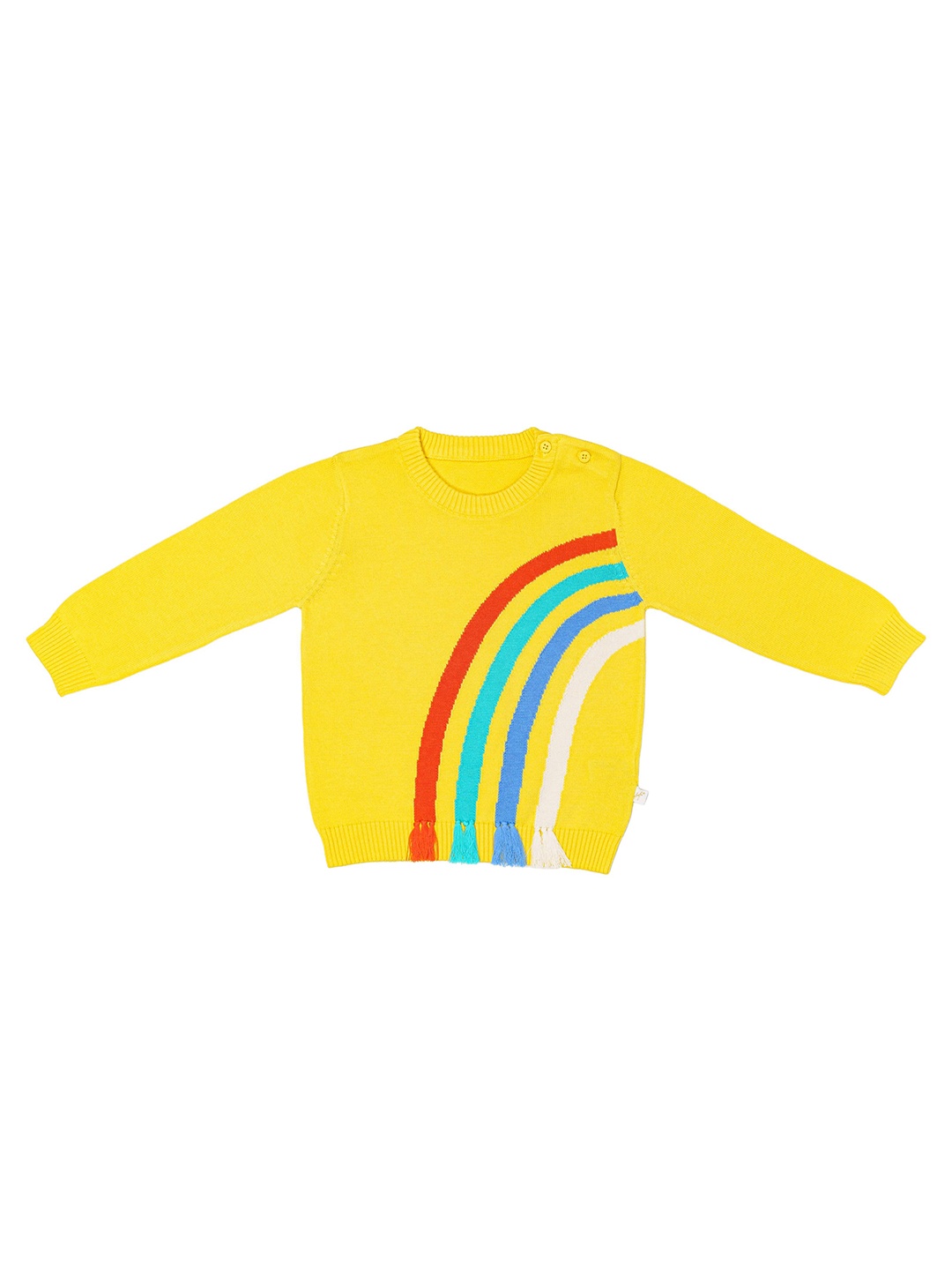 

H By Hamleys Boys Striped Cotton Pullover, Yellow