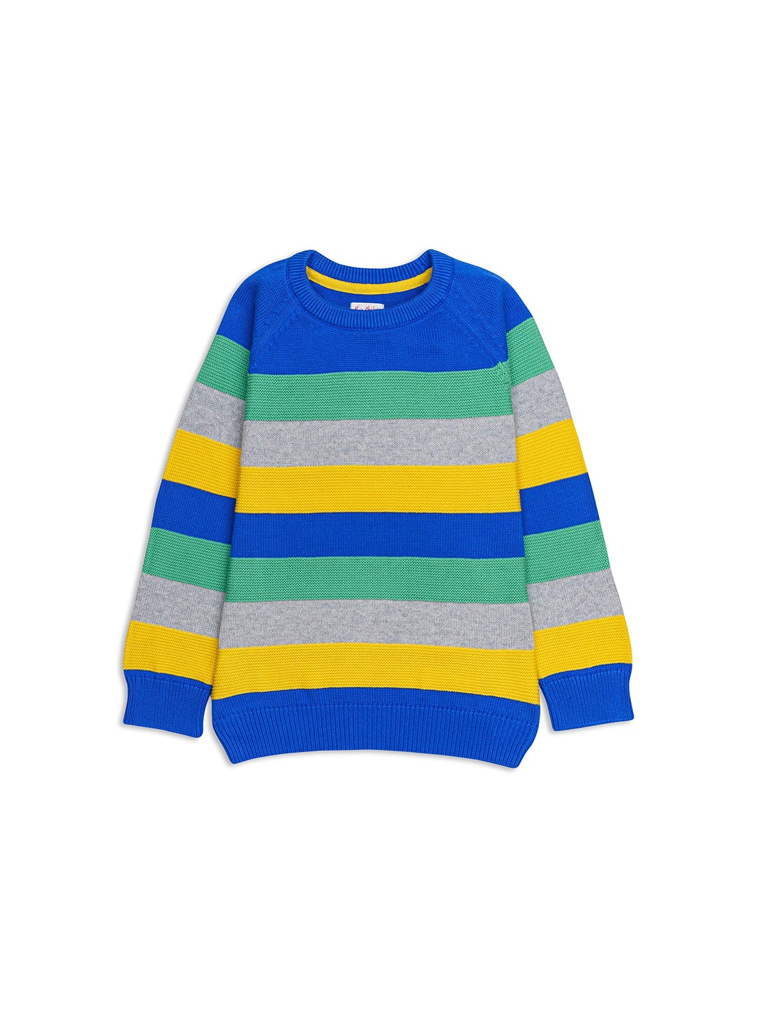 

H By Hamleys Boys Cotton Striped Pullover, Blue