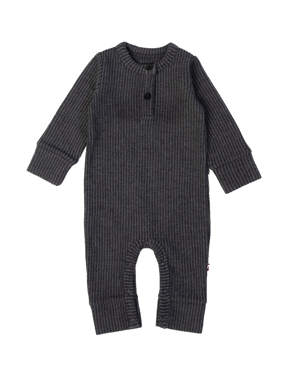 

Nino Bambino Kids Striped Pure Cotton Rompers, Grey