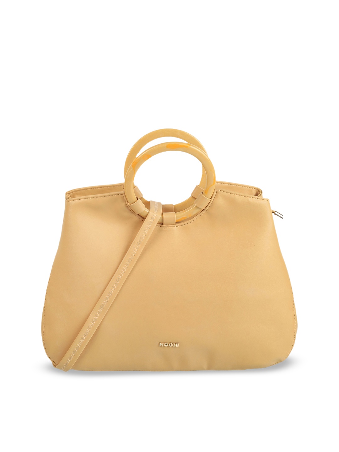 

Mochi Structured Handheld Bag, Yellow