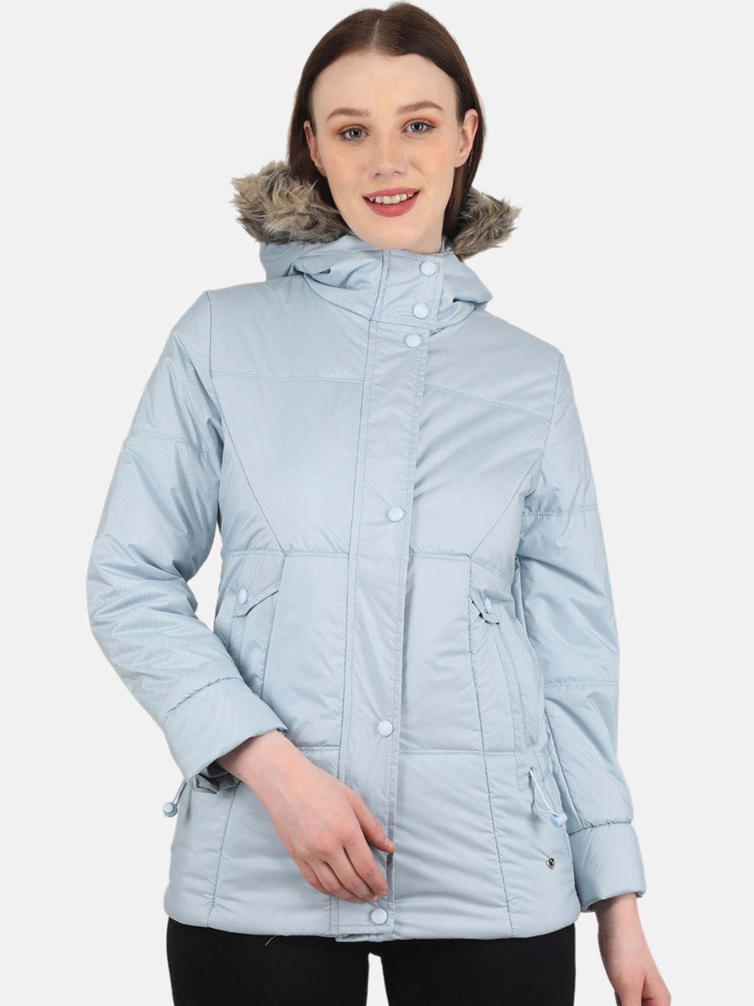 

Monte Carlo Women Longline Parka Jacket, Blue