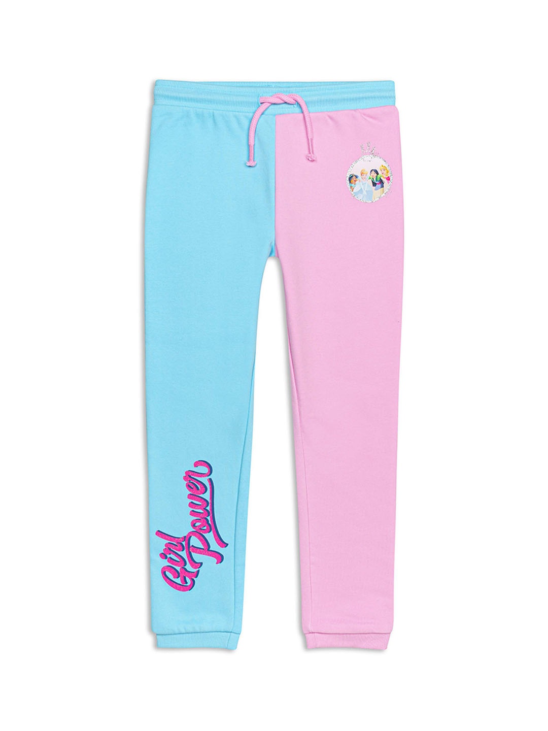 

H By Hamleys Girls Colourblocked Cotton Jogger, Blue
